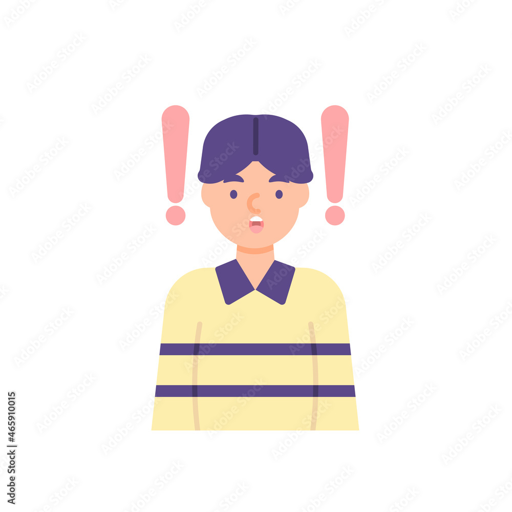 illustration of a man who is surprised or not expecting. stunned or shocked. the expression of the person receiving the gift or surprise. flat cartoon style. vector people design illustration of a man who is surprised or not expecting. stunned or shocked. the expression of the person receiving the gift or surprise. flat cartoon style. vector people design