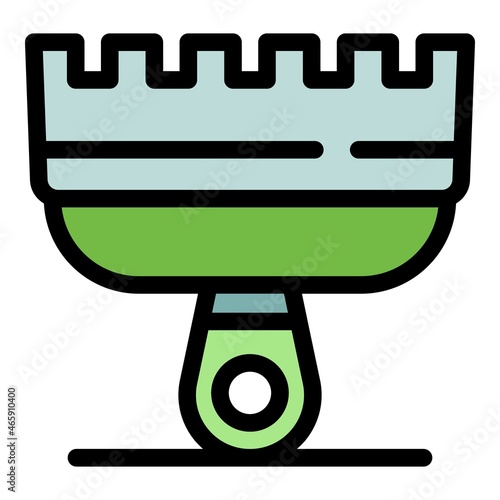 Putty knife icon. Outline putty knife vector icon color flat isolated