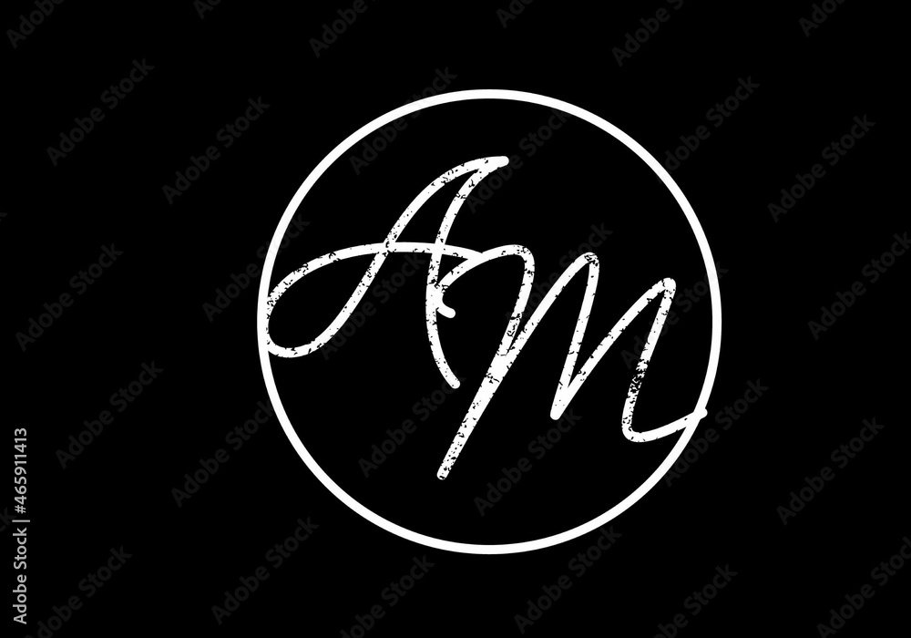Unique shape of AM initial letter Unique shape of AM initial letter