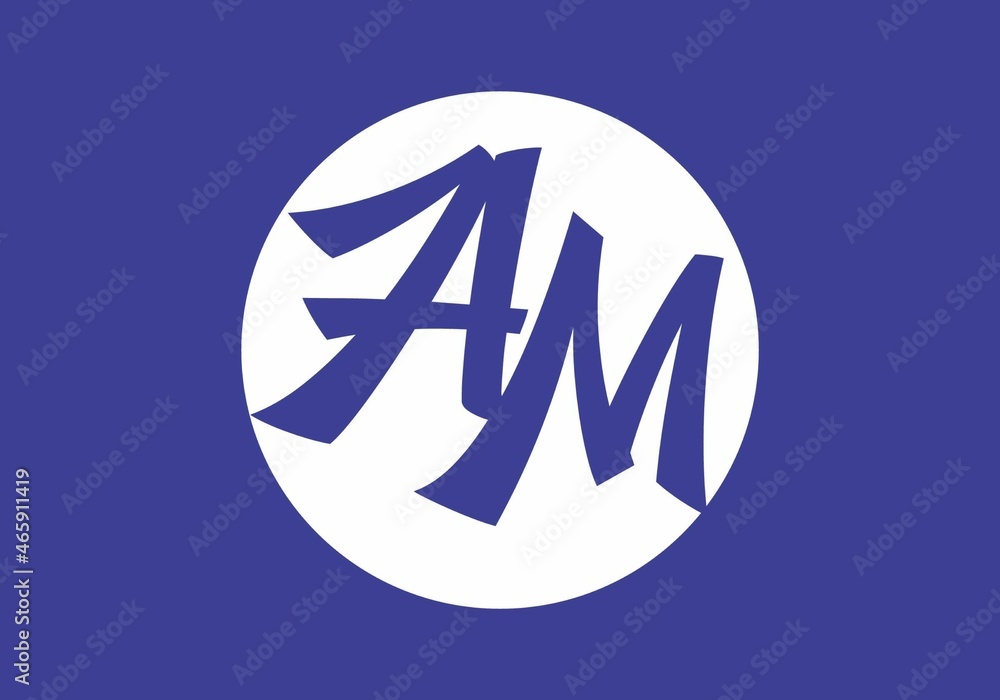 Unique shape of AM initial letter Unique shape of AM initial letter