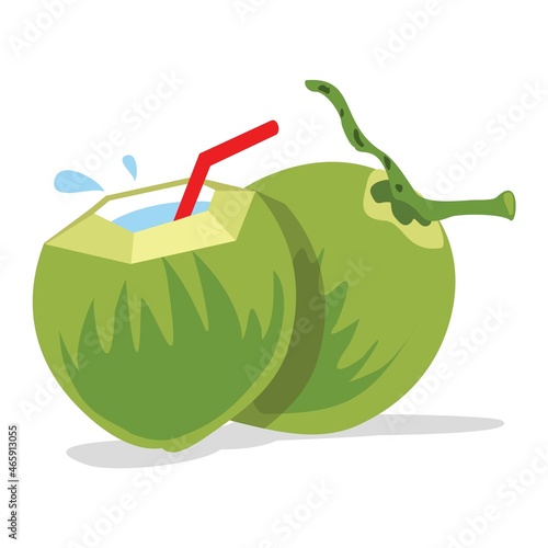 fresh young coconut drink vector design