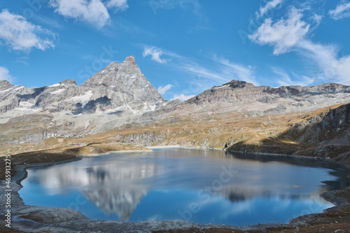 Mt. Matterhorn and reflection in Lago Goillet © em