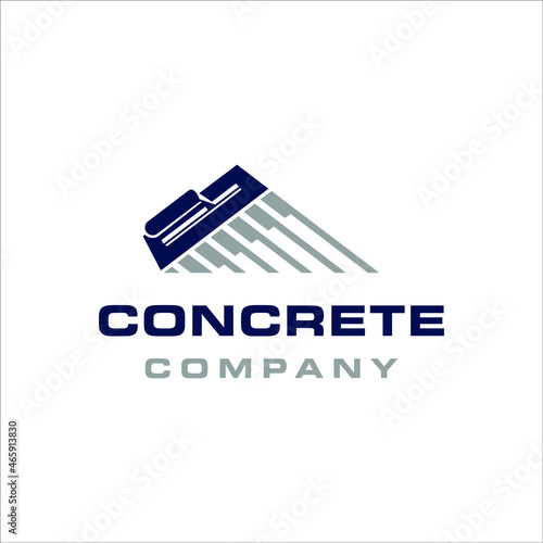 Concrete trowel logo with masculine style design photo