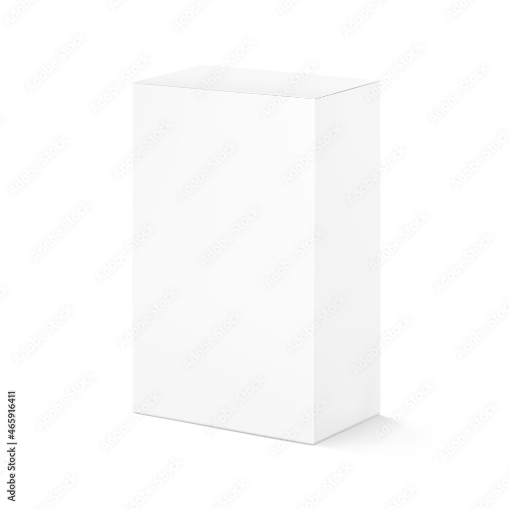 Realistic cardboard packaging box mockup. Vector illustration isolated on white background. Can be use for medicine, food, cosmetic and other. Ready for your design. EPS10. Realistic cardboard packaging box mockup. Vector illustration isolated on white background. Can be use for medicine, food, cosmetic and other. Ready for your design. EPS10.