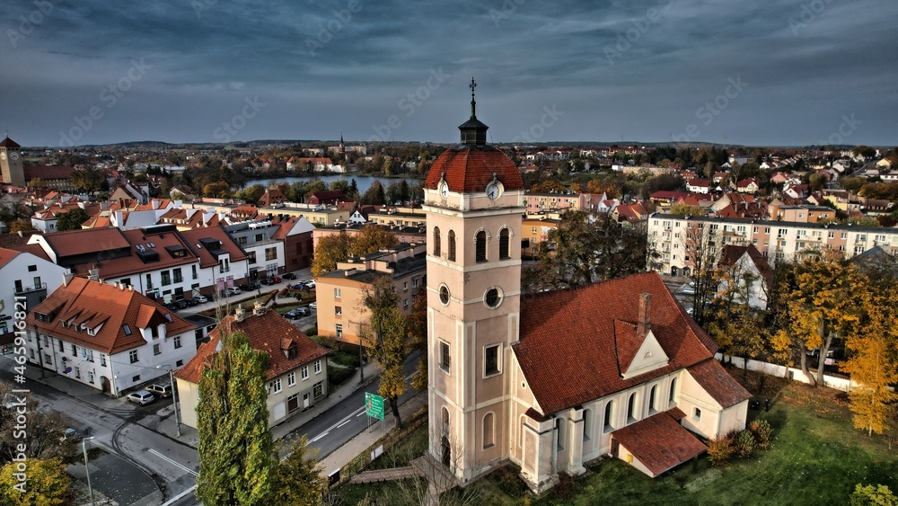 Fototapeta premium Kościół miasto Szczytno Mazury