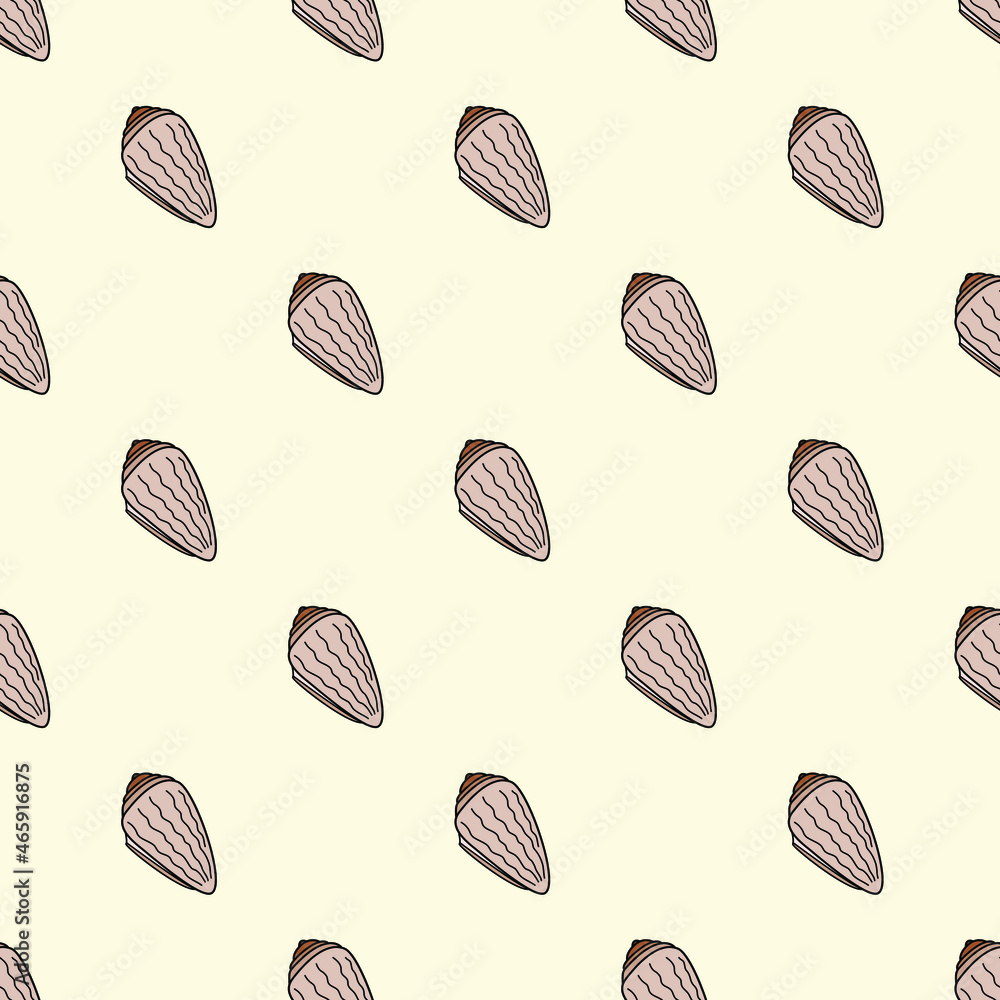 Vector seamless pattern with seashells. Creative design with color seashells on the color background. Vector illustration. Textile pattern, print pattern. Wrapping-paper with seashells Vector seamless pattern with seashells. Creative design with color seashells on the color background. Vector illustration. Textile pattern, print pattern. Wrapping-paper with seashells