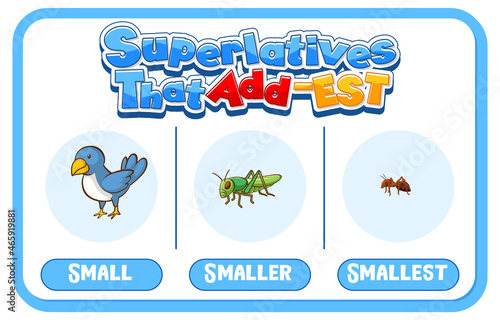 Comparative and Superlative Adjectives for word small