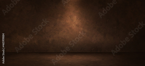 Grunge Cement Wall and Floor Studio Room Space Product Display Background Template © lumerb