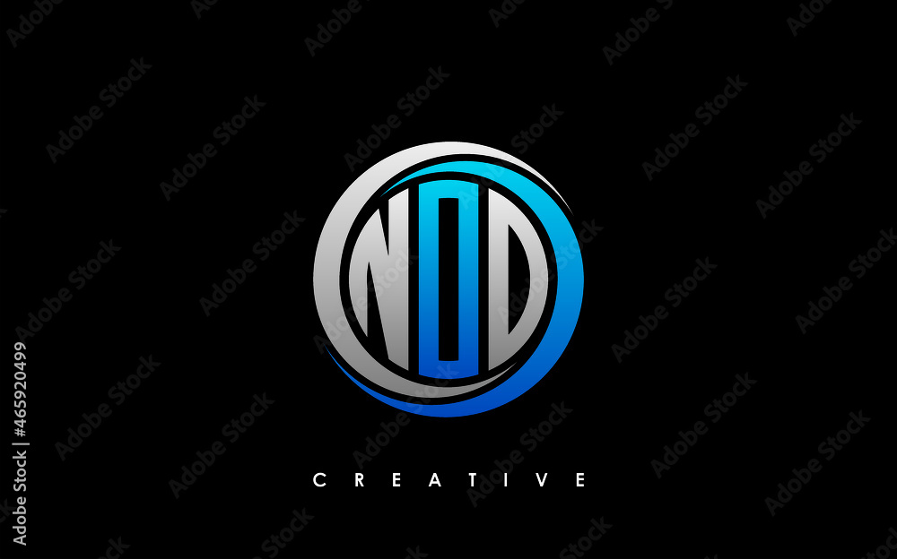 Foto NOD Letter Initial Logo Design Template Vector Illustration