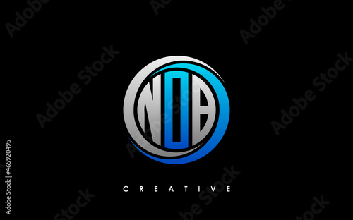 NOB Letter Initial Logo Design Template Vector Illustration photo
