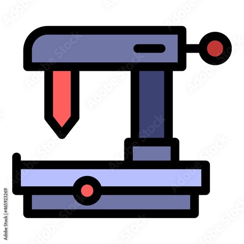 Industry milling machine icon. Outline industry milling machine vector icon color flat isolated