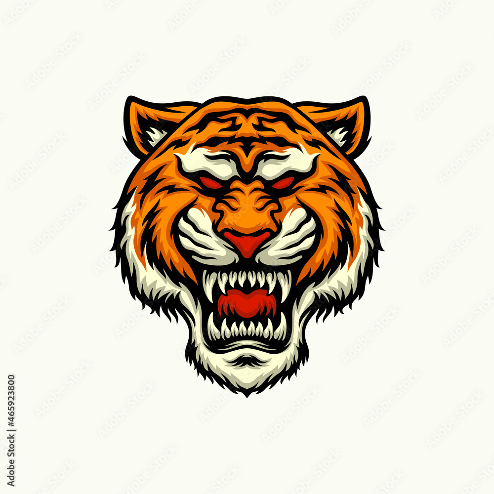 Tiger sports logo illustration Vector