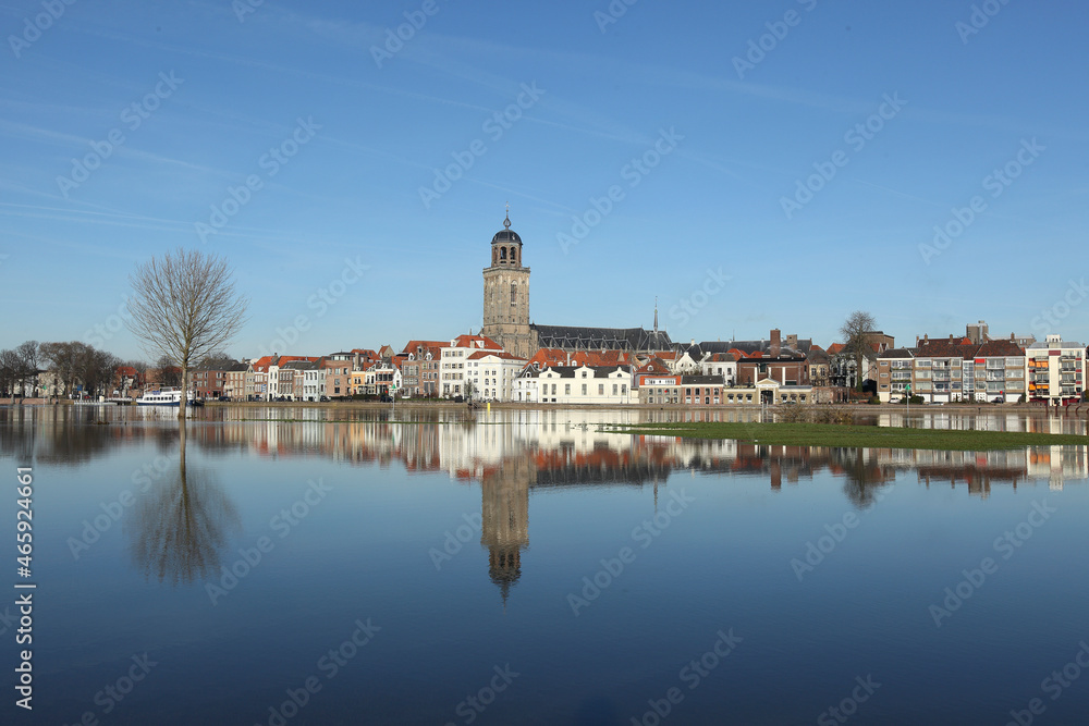 A panoramic view on the city of Deventer in the Netherlands