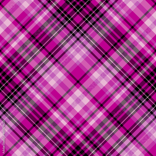Seamless pattern in positive bright purple and black colors for plaid, fabric, textile, clothes, tablecloth and other things. Vector image. 2