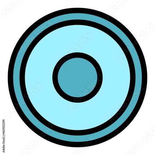 Greco-roman wrestling mat icon. Outline greco-roman wrestling mat vector icon color flat isolated