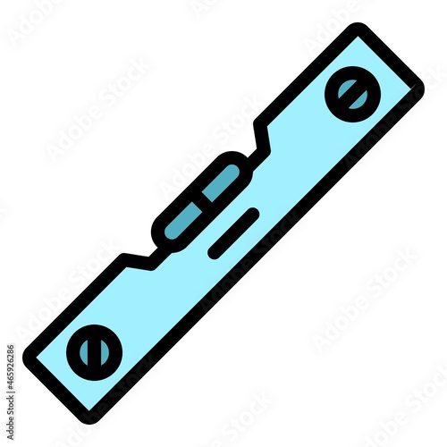 Level tool icon. Outline level tool vector icon color flat isolated