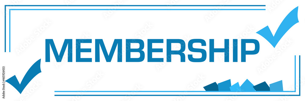 Membership Blue Borders Tick Marks Corner Horizontal Membership Blue Borders Tick Marks Corner Horizontal