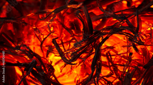 Εκτύπωση καμβά Panorama abstract halloween fire with ashes background.