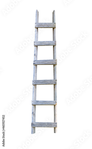 wooden ladder isolated