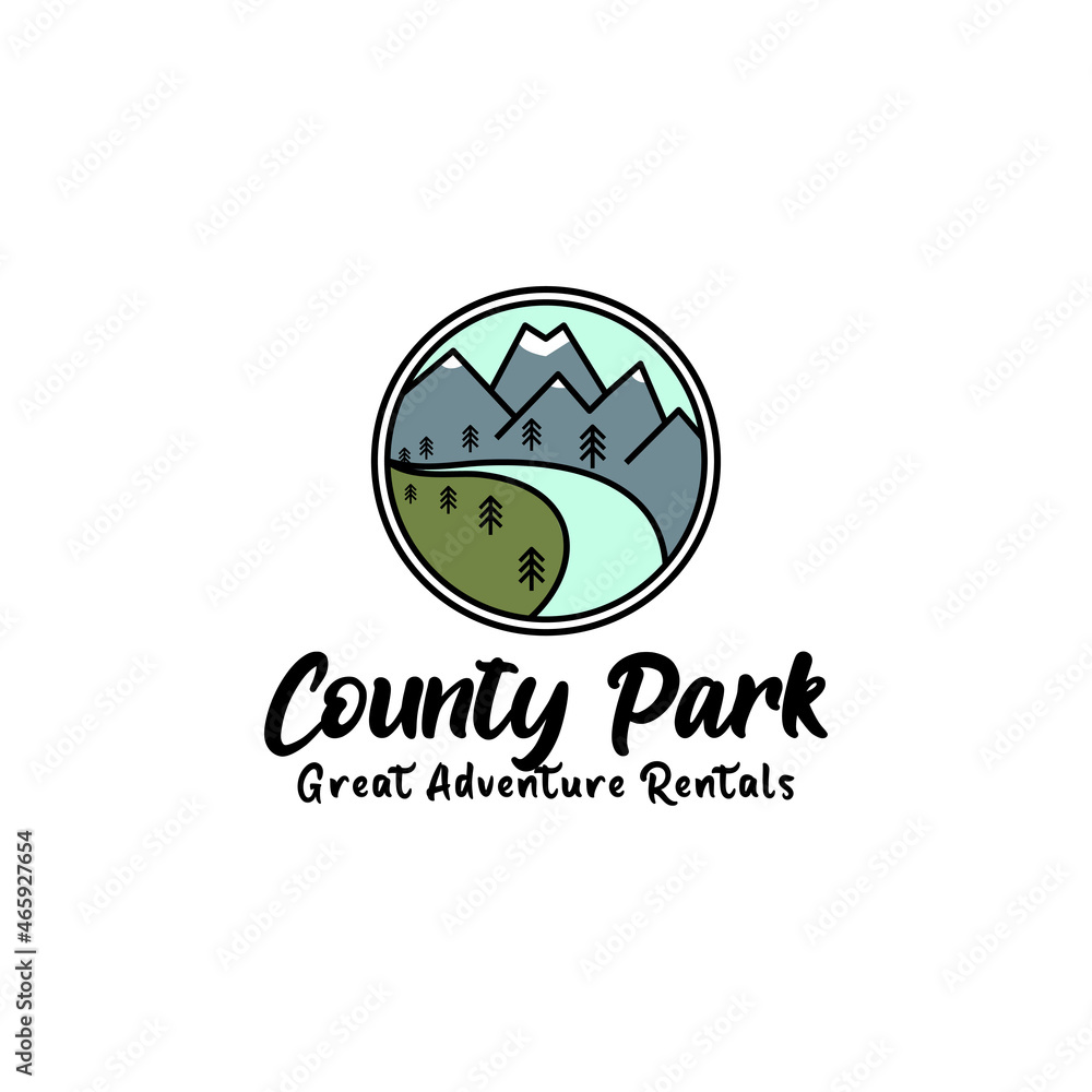 county park logo design,emblems,outdoor logo,adventure vector template county park logo design,emblems,outdoor logo,adventure vector template
