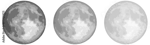 LUNE SIMPLIFIÉE EN 10 NUANCES DE GRIS