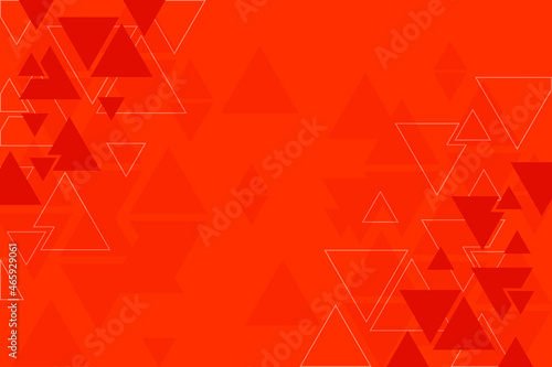 Geometric triangle orange and red background, abstract pattern, symmetrical and geometrical template, graphic layout, triangles