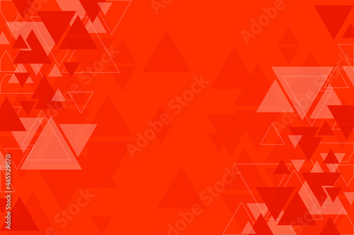 Geometric triangle orange and red background, abstract pattern, symmetrical and geometrical template, graphic layout, triangles
