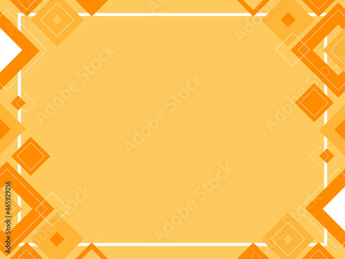 Abstract geometric orange background made from squares and triangles, shape pattern, template with copy space, modern layout, vector 
