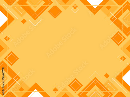 Abstract geometric orange background made from squares and triangles, shape pattern, template with copy space, modern layout, vector 
