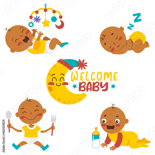 Cartoon Drawing Of A  Newborn Baby Character