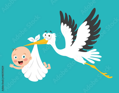 Cartoon Drawing Of A  Newborn Baby Character