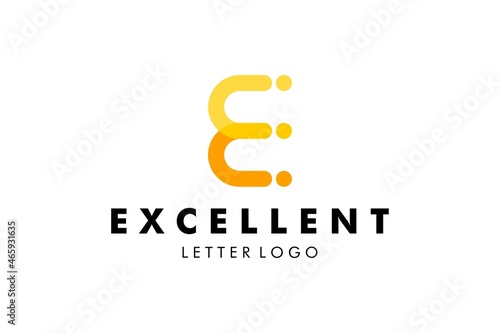Letter E Logo : Suitable for Company Theme, Technology Theme, Initial Theme, Teamwork Theme, Infographics and Other Graphic Related Assets.
