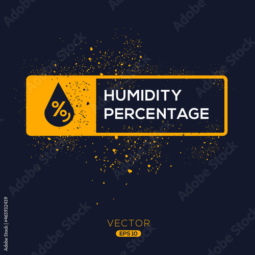 Creative (Humidity percentage) Icon ,Vector sign.