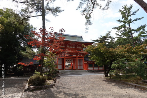  Temples and Shrines in Kyoto in Japan 日本の京都にある神社仏閣 : Ro-mon Gate in the precincts of Imamiya-jinja 今宮神社の境内にある楼門