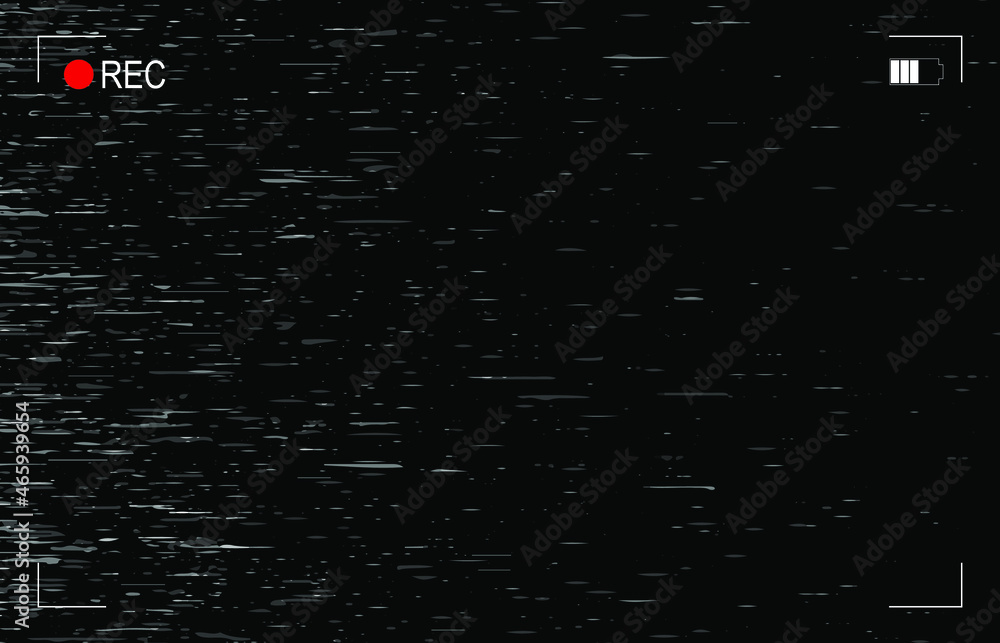 Vector Vhs Effect Background Template, Blank Frame, Retro Video