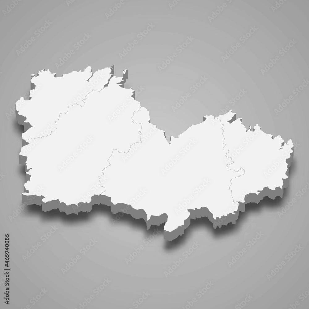 3d isometric map of Cotes-d'Armor is a department in France 3d isometric map of Cotes-d'Armor is a department in France