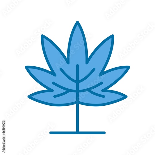 fallen Leaves Filled Blue Vector Icon Design