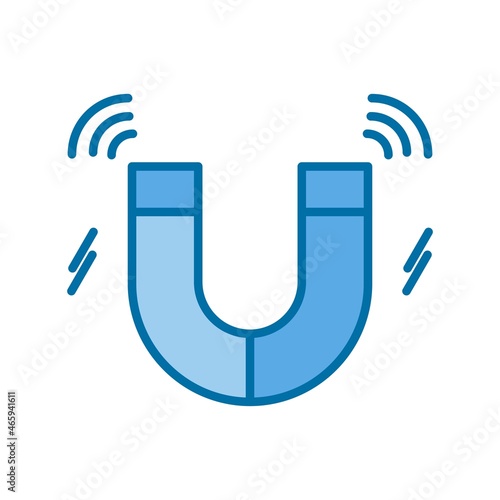 Magnet Filled Blue Vector Icon Design