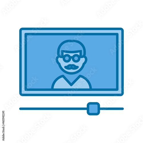 Tutorials Filled Blue Vector Icon Design