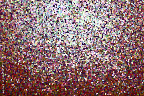 Shiny festive pointillism with brown frame