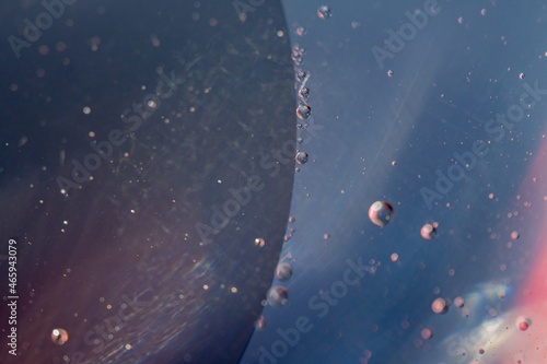 Bubbles of oil in water. Macro shot.
Abstraction - the universe, planets, galaxy.