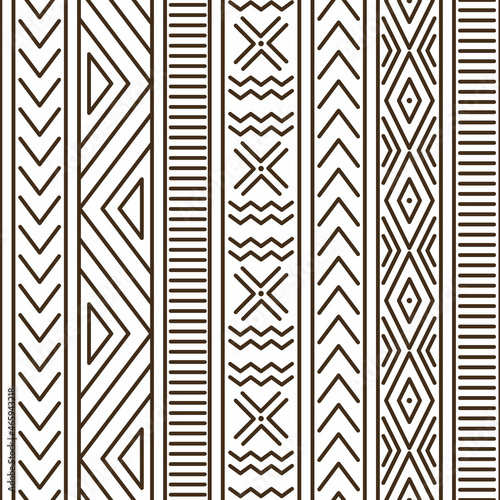 abstract geometric seamless pattern in ethnic style