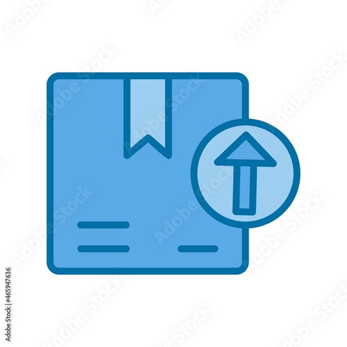 Up load Filled Blue Vector Icon Design