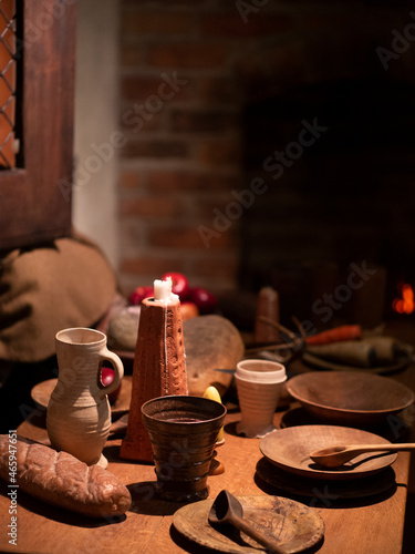 Medieval table setting