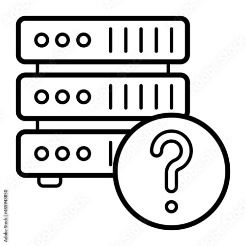 perception server Concept, unknown machine Vector Icon Design, Big data Symbol, Business intelligence Sign,Web hosting and Data Center Stock Illustration