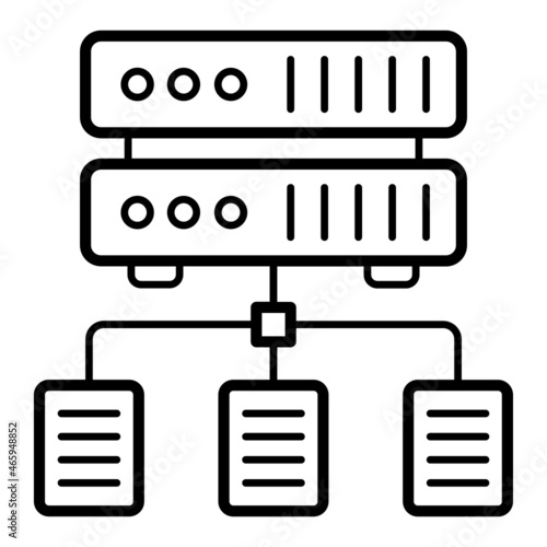 OLAP data cubes Concept, Clustered file system Vector Icon Design, Big data Symbol, Business intelligence Sign,Web hosting and Data Center Stock Illustration