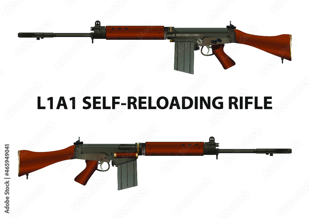 L1A1 SLR Rifle - obrazy, fototapety, plakaty 