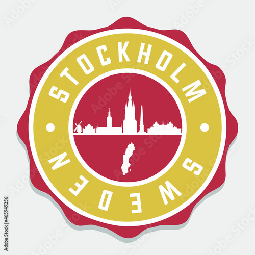 Photography Stockholm, Sweden Badge City Vector Seal