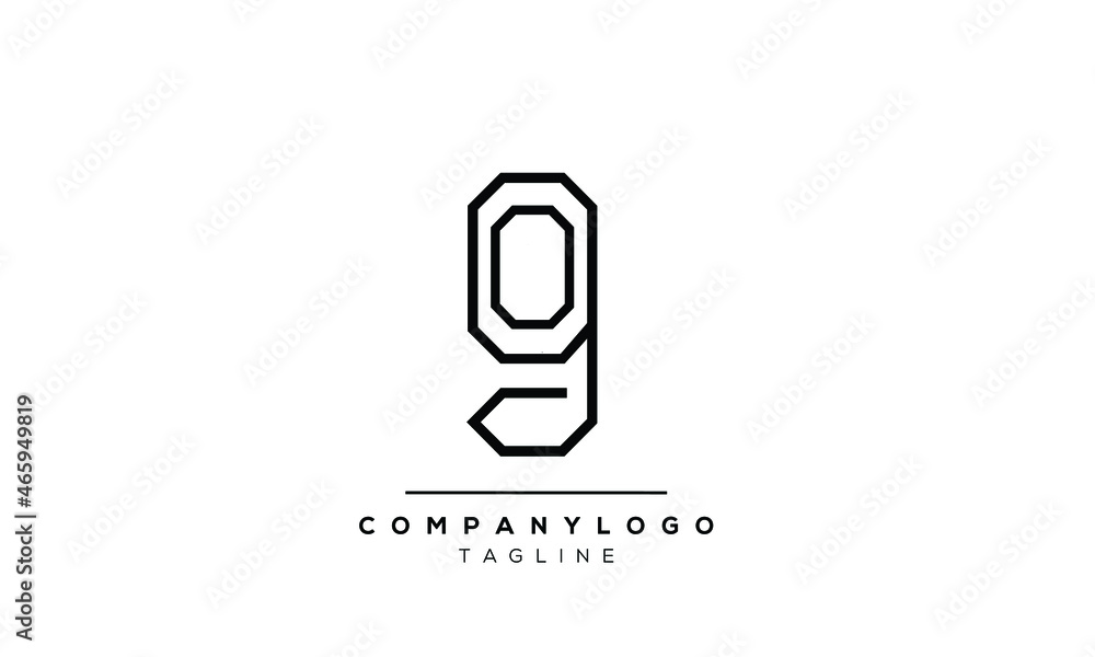 Abstract Letter Initial og go Vector Logo Design Template Abstract Letter Initial og go Vector Logo Design Template