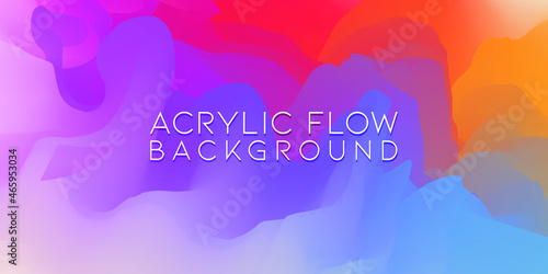 Rainbow Acrylic Painting Artistic Texture Background. Light Spectrum Artwork Backdrop Design Banner Template.